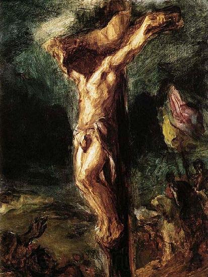 Eugene Delacroix Christ on the Cross Norge oil painting art
